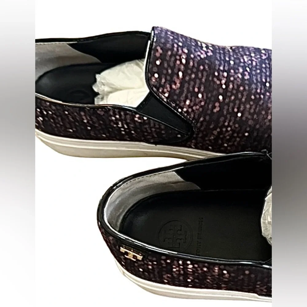 TORY BURCH Designer Multi-color Casual Slip-On Tennis Shoes/ Sneakers Size 8.5 - Picture 3 of 14